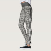 Grijze militaire camouflage witte en grijze strepe leggings (Links)
