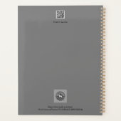 Grijze Miniatuur Schnauzer Line Art 1 Planner (Achterkant)