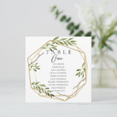 Grijze minimale tabel Aantal zitplaatsen Kaart (Staand voorkant)