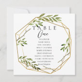 Grijze minimale tabel Aantal zitplaatsen Kaart (Voorkant)