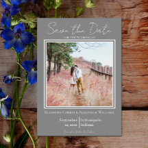 Grijze Minimalistische Foto Save The Date