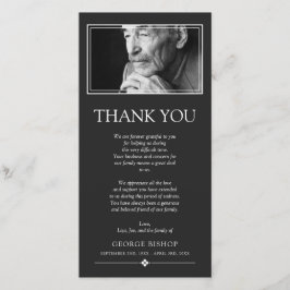 Grijze minimalistische foto | Sympathie Hartelijk  Bedankkaart