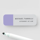 Grijze minimalistische klassieke professional naamplaatje (In situ)