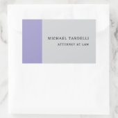 Grijze minimalistische klassieke professional rechthoekige sticker (Tas)