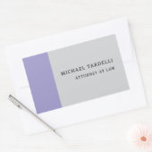 Grijze minimalistische klassieke professional rechthoekige sticker (Envelop)