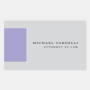 Grijze minimalistische klassieke professional rechthoekige sticker