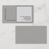 Grijze minimalistische legant visitekaartje (Voorkant / Achterkant)