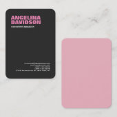 Grijze minimalistische moderne, stijlvolle dwergve visitekaartje (Voorkant / Achterkant)