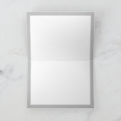 Grijze minimalistische monogram Aangepaste naam Bedankkaart (Binnen)