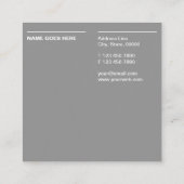 Grijze minimalistische professionele Visitekaartje (Achterkant)