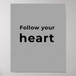 Grijze minimalistische wandkunst typografie  poster