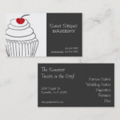 Grijze modder visitekaartjes voor gebruik op taart (Voorkant / Achterkant)