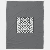 Grijze Mode groot Fleece Deken (Voorkant)