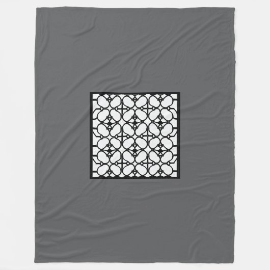 Grijze Mode groot Fleece Deken (Voorkant)