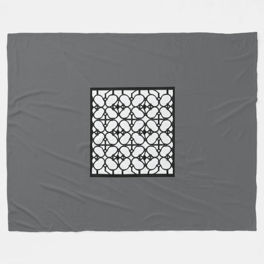 Grijze Mode groot Fleece Deken (Voorkant (Horizontaal))