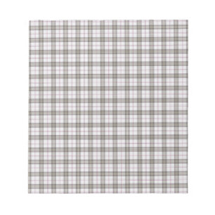 Grijze mode tartaanplaid notitieblok