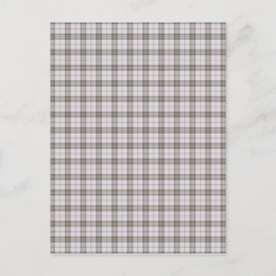 Grijze mode tartan briefkaart