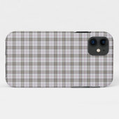 Grijze mode tartan Case-Mate iPhone case (Achterkant (horizontaal))