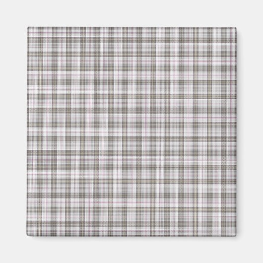 Grijze mode tartan magneet (Voorkant)