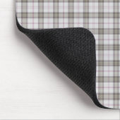 Grijze mode tartan muismat (Hoek)