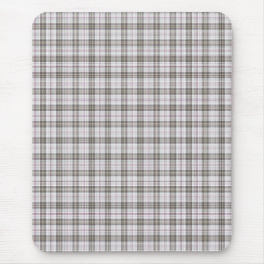 Grijze mode tartan muismat (Voorkant)