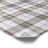 Grijze mode tartan poster (Hoek)