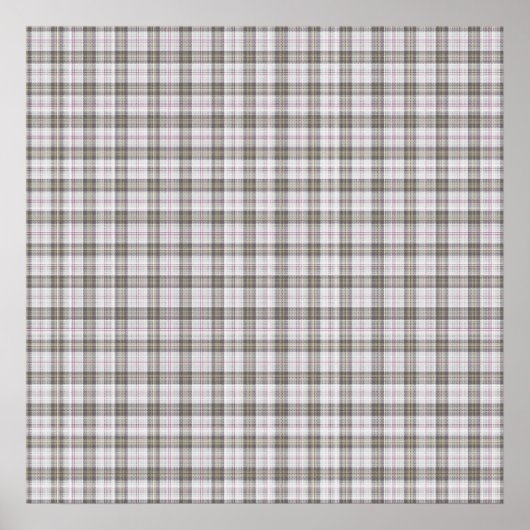 Grijze mode tartan poster (Voorkant)