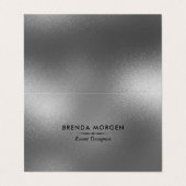 Grijze moderne achtergrond visitekaartje (Buitenkant ongevouwen)