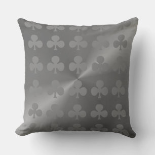 Grijze, moderne Clubs Pattern Sierkussen