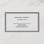 Grijze, moderne, eenvoudige aantrekkelijke minimal visitekaartje (Voorkant)