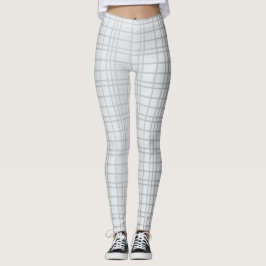 Grijze, moderne, eenvoudige, koele trendrasterlijn leggings