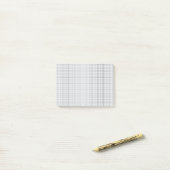 Grijze, moderne, eenvoudige, koele trendrasterlijn post-it® notes (Op bureau)