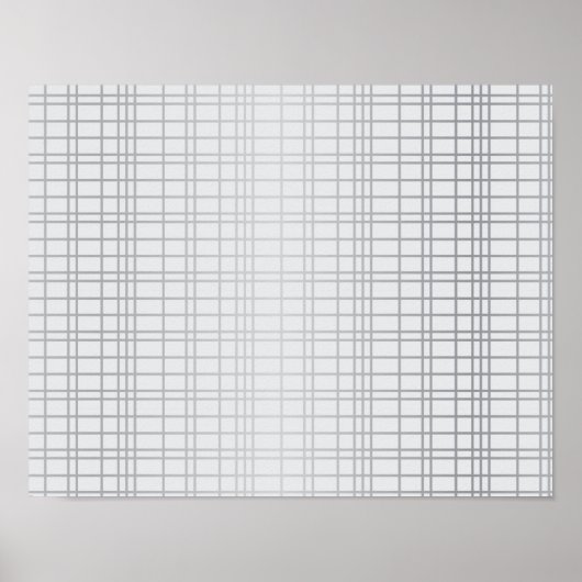 Grijze, moderne, eenvoudige, koele trendrasterlijn poster (Voorkant)