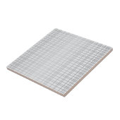 Grijze, moderne, eenvoudige, koele trendrasterlijn tegeltje (Zijkant)