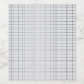 Grijze, moderne, eenvoudige, koele trendrasterlijn wijn etiket (Enkel label)