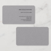 Grijze moderne eenvoudige minimalistisch visitekaartje (Voorkant / Achterkant)