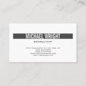 Grijze, moderne eenvoudige minimalistische visitekaartje (Voorkant)