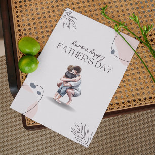 Grijze moderne esthesie heeft een gelukkige Vaderd Briefkaart
