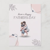 Grijze moderne esthesie heeft een gelukkige Vaderd Briefkaart (Voorkant)