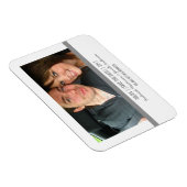 Grijze moderne foto Save the Date-magneet Magneet (Rechterzijde)