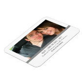 Grijze moderne foto Save the Date-magneet Magneet (Linkerzijde)