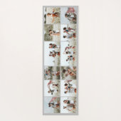 Grijze moderne minimale elegante multi fotocollage yogamat (Achterkant)