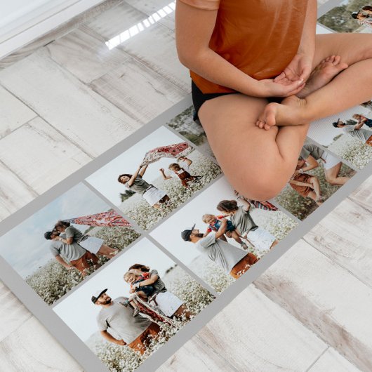 Grijze moderne minimale elegante multi fotocollage yogamat