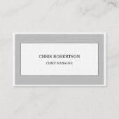 Grijze, moderne minimalistische platte munt visitekaartje (Voorkant)