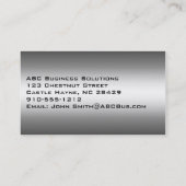 Grijze moderne professionele Visitekaartjes (Achterkant)