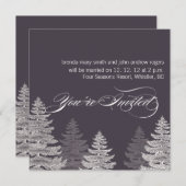 Grijze moderne winterweddenschappen kaart (Voorkant / Achterkant)