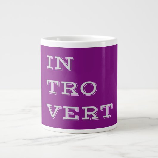 Grijze Mok van de Specialiteit Introvert (Voorkant)
