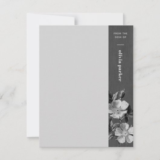 Grijze monochromatische Bloemen Bloemen Bloemen St (Voorkant)