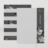 Grijze monochromatische Bloemen Bloemen Bloemen St (Voorkant / Achterkant)