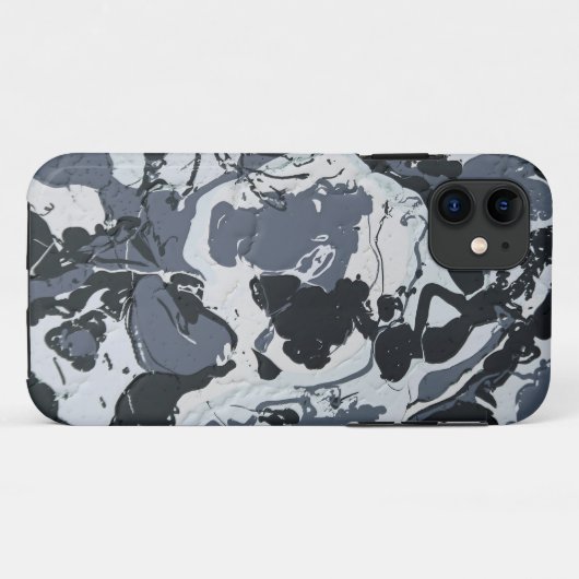 Grijze monochrome abstracte schaduwen Case-Mate iPhone case (Achterkant (horizontaal))